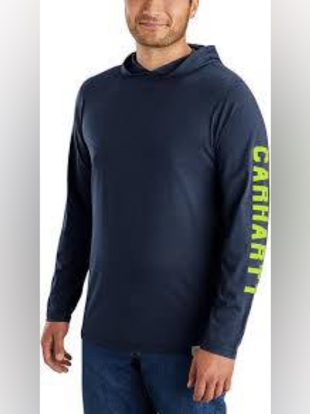 Carhartt Force Relaxed Fit Midweight Long-Sleeve Logo Graphic Hooded T-Shirt